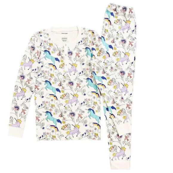 ROLLER RABBIT DREAM‎ for ALL Unicorn Rainbow Pajamas Girl's Size 2 - Picture 1 of 3
